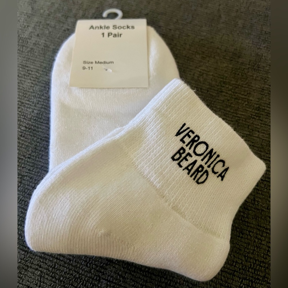 NEW | Veronica Beard White Ankle Socks
